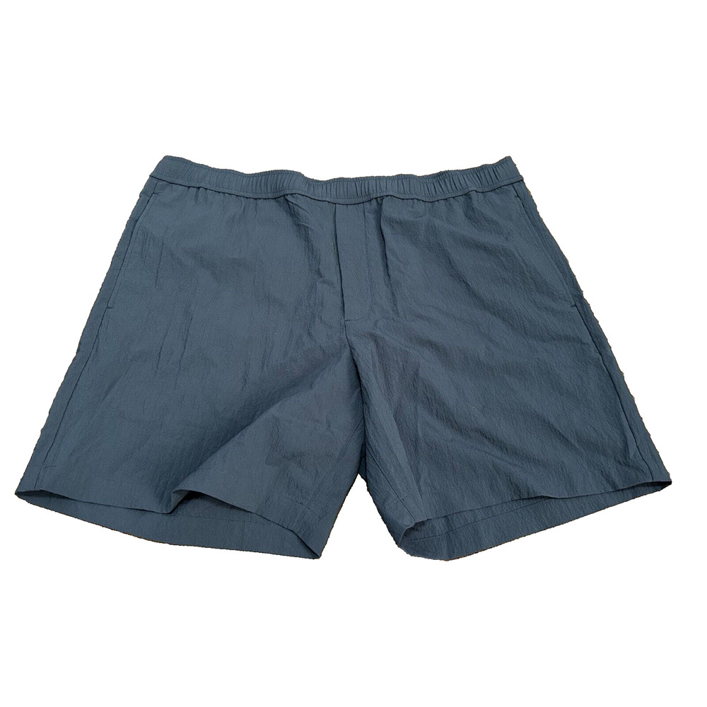 NWT Theory Curtis Basalt Kelso Men's Blue Elastic Waist Pockets Shorts Size‎ XL